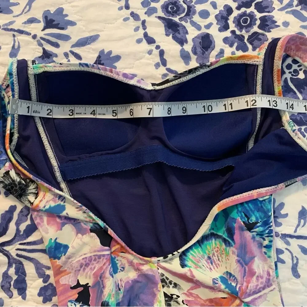 David Est. 1952 | size 10 Vintage one piece swimsuit floral animal print